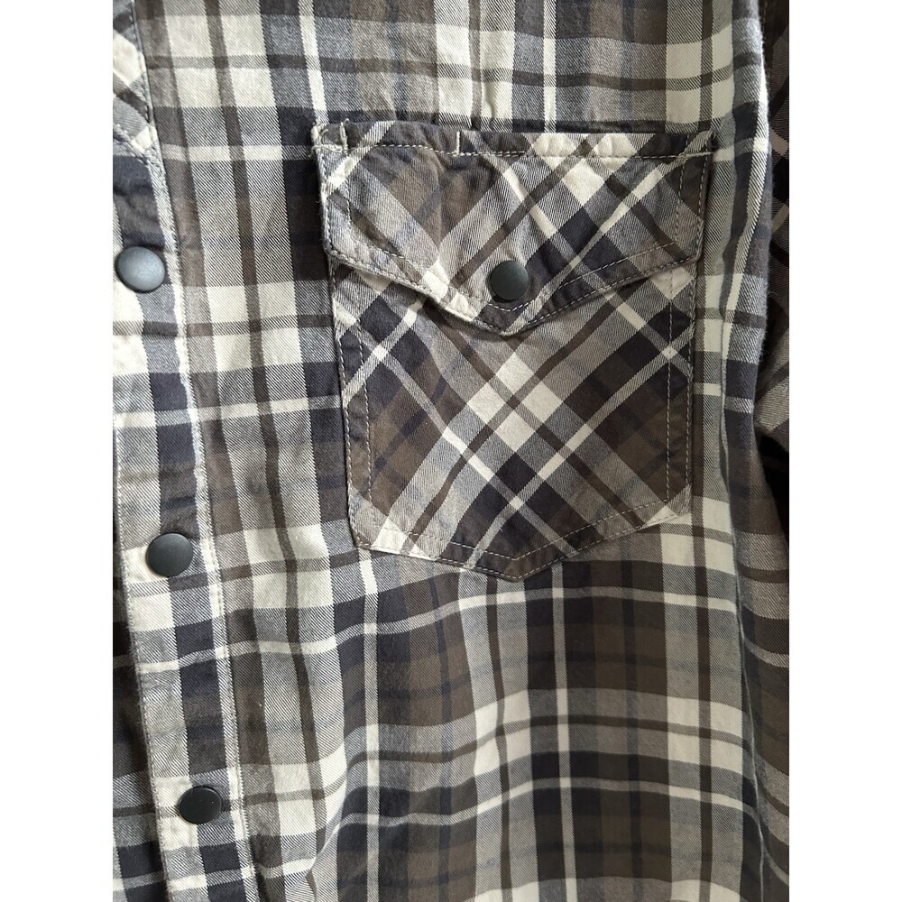 511 Tactical Shirt Mens Sz L  Plaid Snap White, Gray, Brown Multicolor - Picture 3 of 5